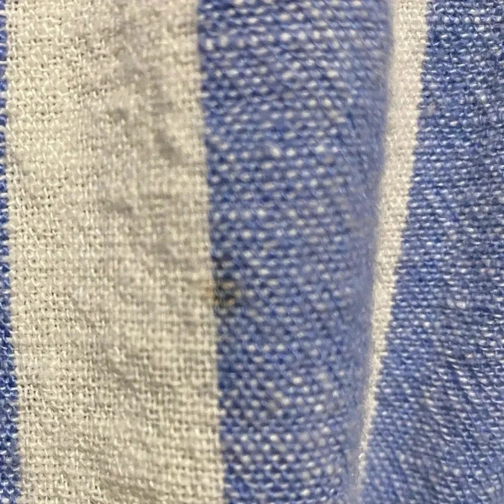 ROMPER linen blend Size M blue/white striped - Picture 3 of 7